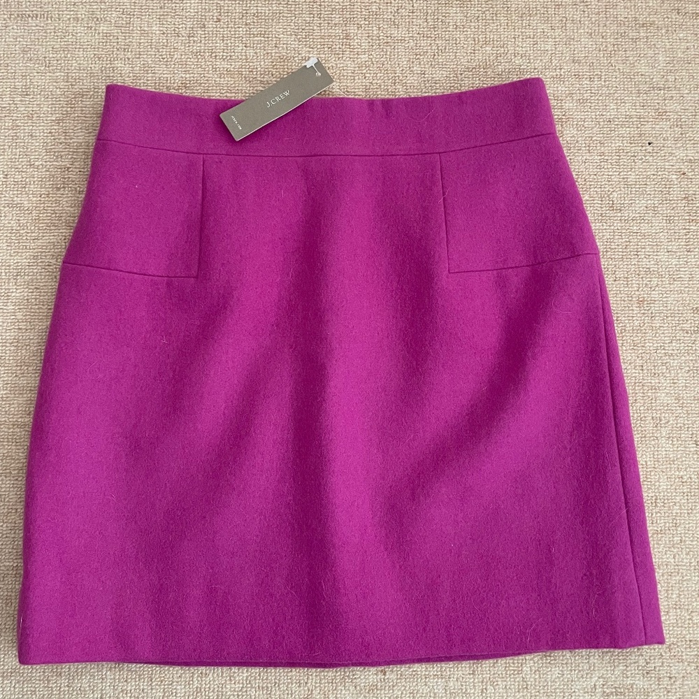 Fuchsia/Pink JCrew Wool Skirt NWT